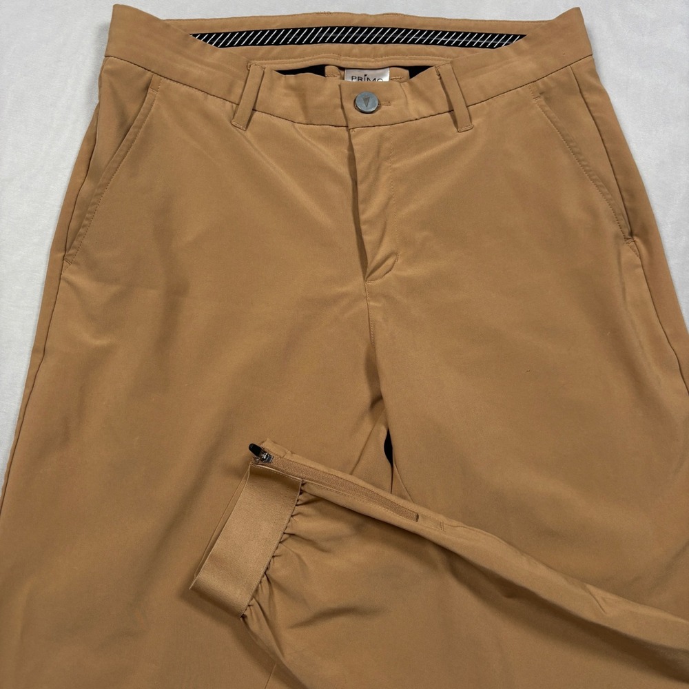 Primo Golf Jogger Pants Mens 30 Short Tan Khaki Spandex Performance Stretch